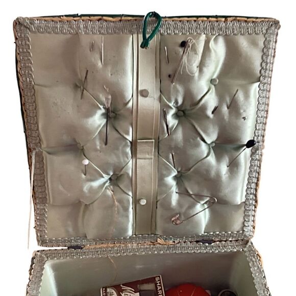 Antique Sewing Basket and Contents - Picture 10 of 10